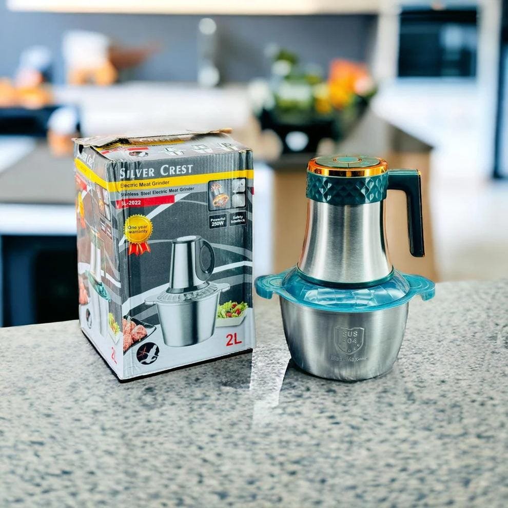 Silver Crest 3-in-1 & 4-in-1 Stainless Steel Electric Food Mixer Grinder (Standard & 2L Large Capacity) - Image 6