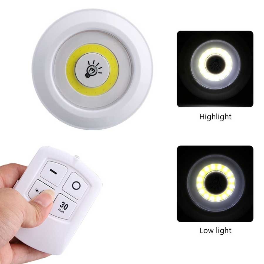 3 Piece Tap LED Light with Remote Control (Cell Operated) - Image 2