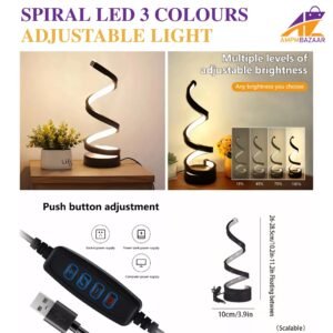 Spiral LED 3 Colours Adjustable Light